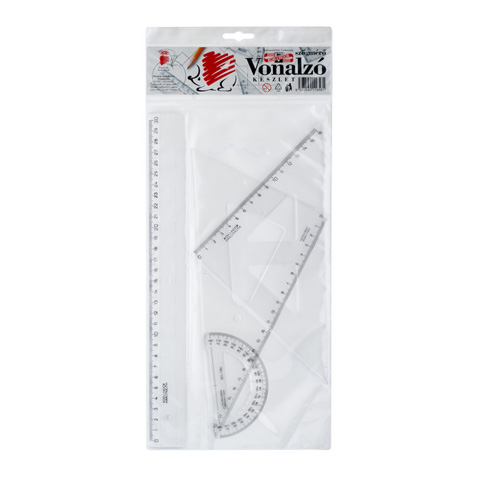 ICO: Súprava pravítok Ježko, farba číra 