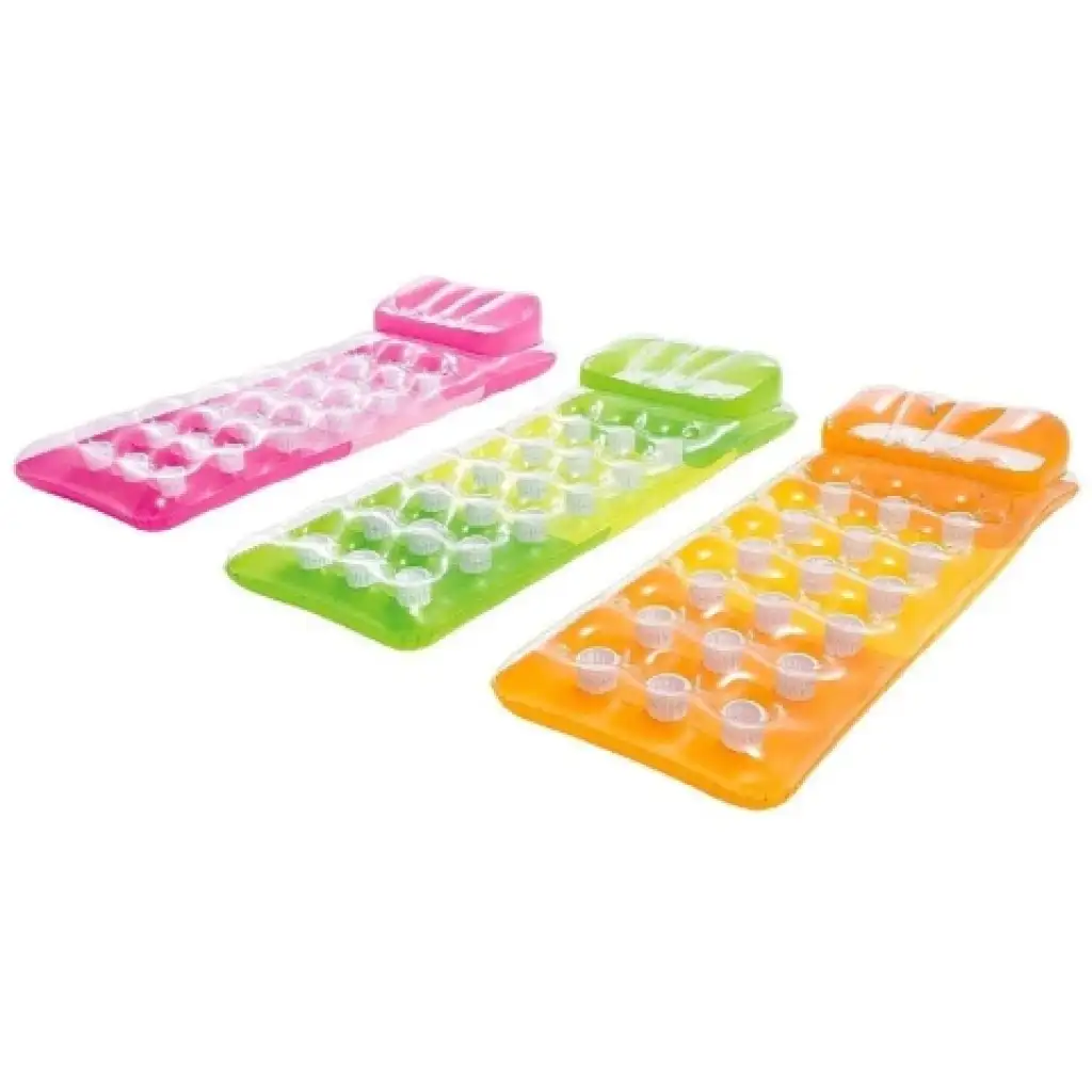 Fejtámlás színes poharas matrac fejtámlával 3 változatban - Intex kép 1