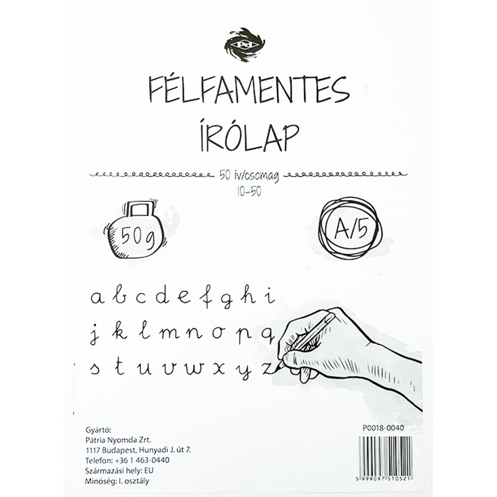 Bezdrievny písací papier 10-50 A/5 balenie 50 ks