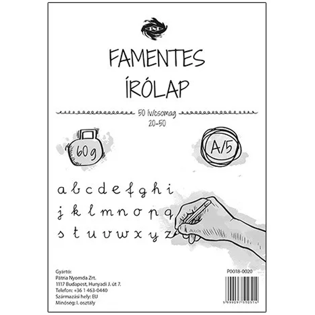 Bezdrievny písací papier A5, balenie 50 ks