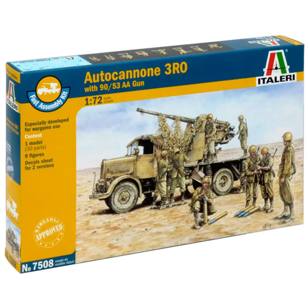 Italeri 1/72 Autocannone 3RO protilietadlový kanón s 8 figúrkami modelová sada