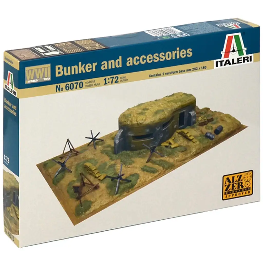 Italeri 1/72 Bunker a terénne objekty dioráma set