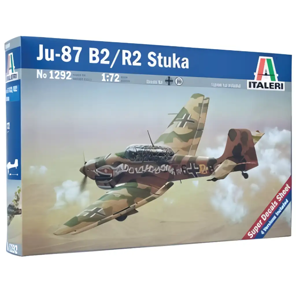 Italeri 1/72 Ju-87 B2/R2 Stuka zuhanóbombázó repülőgép makett kép 1