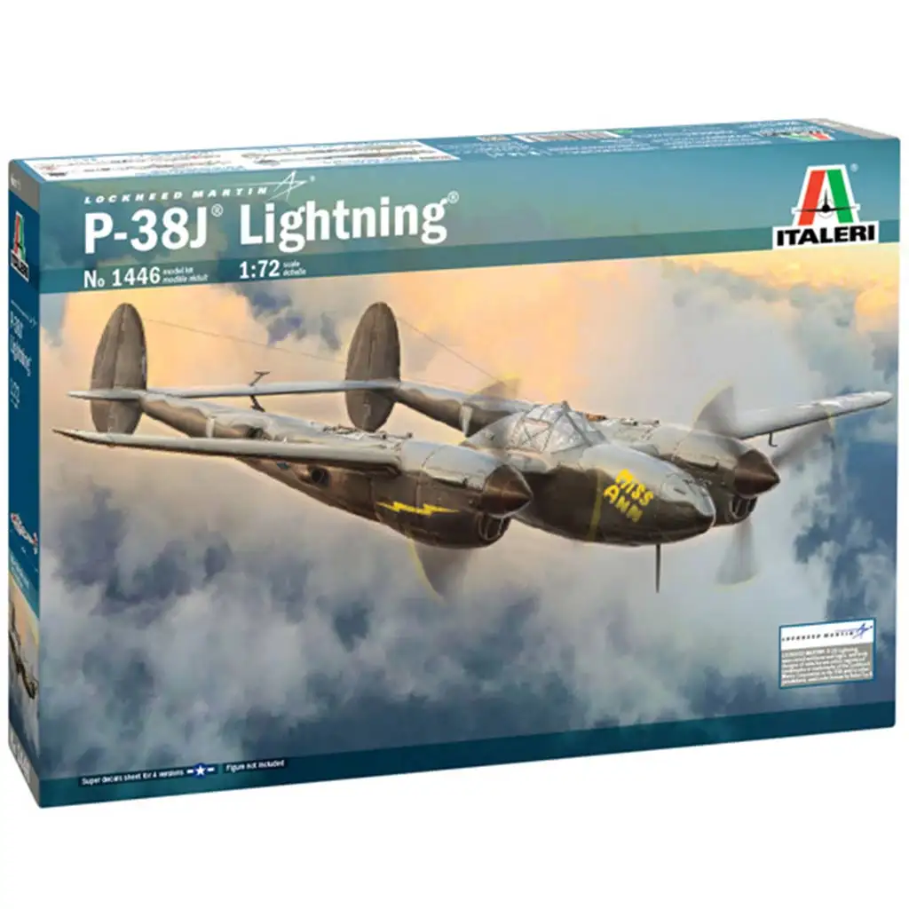 Italeri 1/72 P-38J Lightning repülőgép makett kép 1