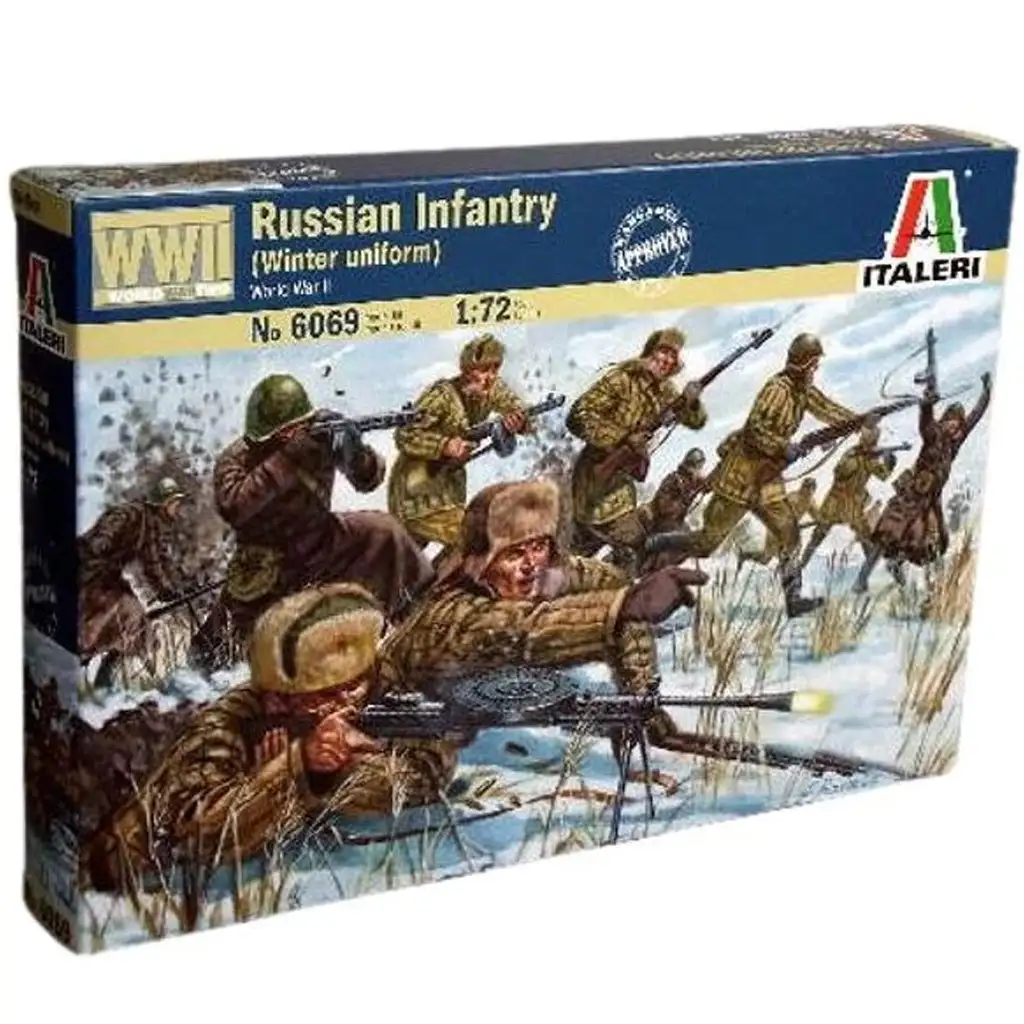 Italeri 1/72 Russian Infantry Winter Uniform Orosz téli egyenruhás katonai figurák makett kép 1