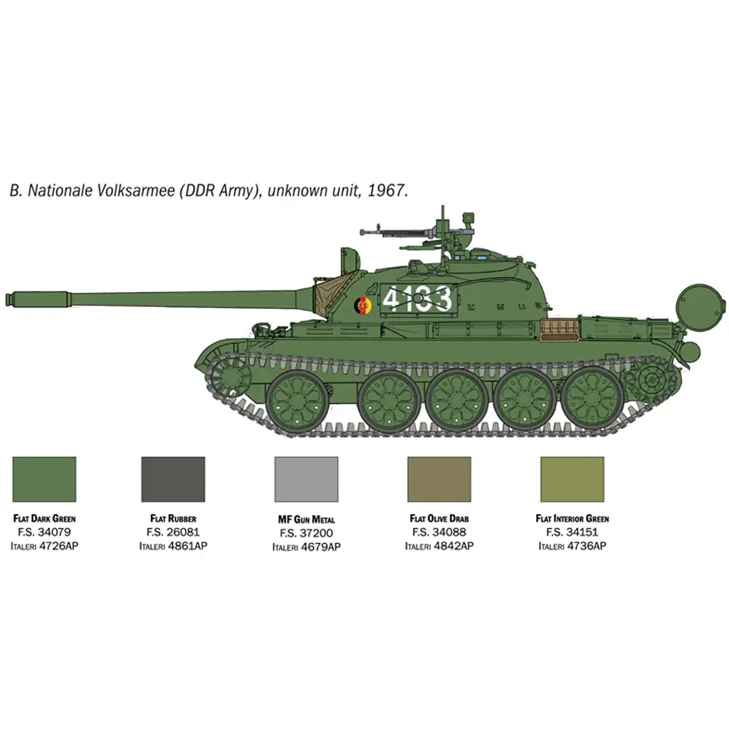 Italeri 1/72 T-55A tank makett kép 4