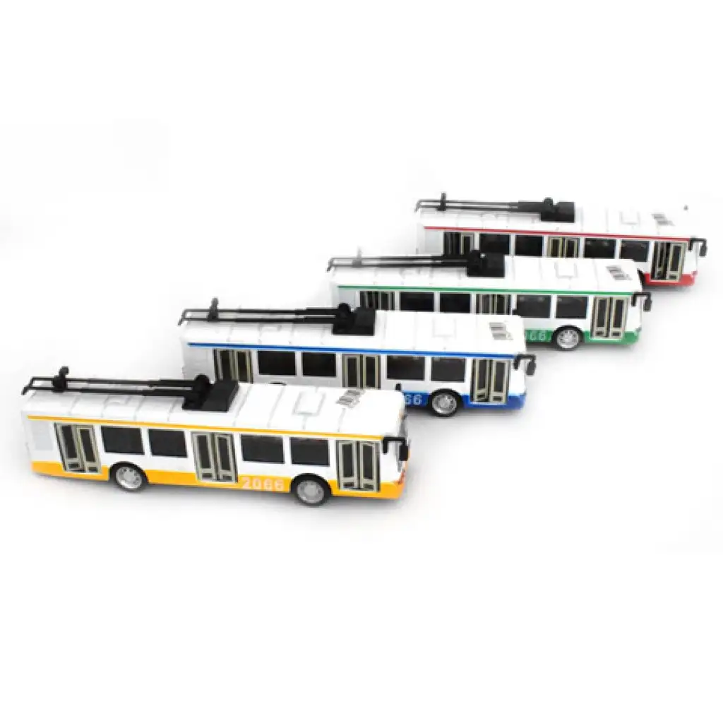 Trolibusz fém modell 1/90 többféle színben kép 1