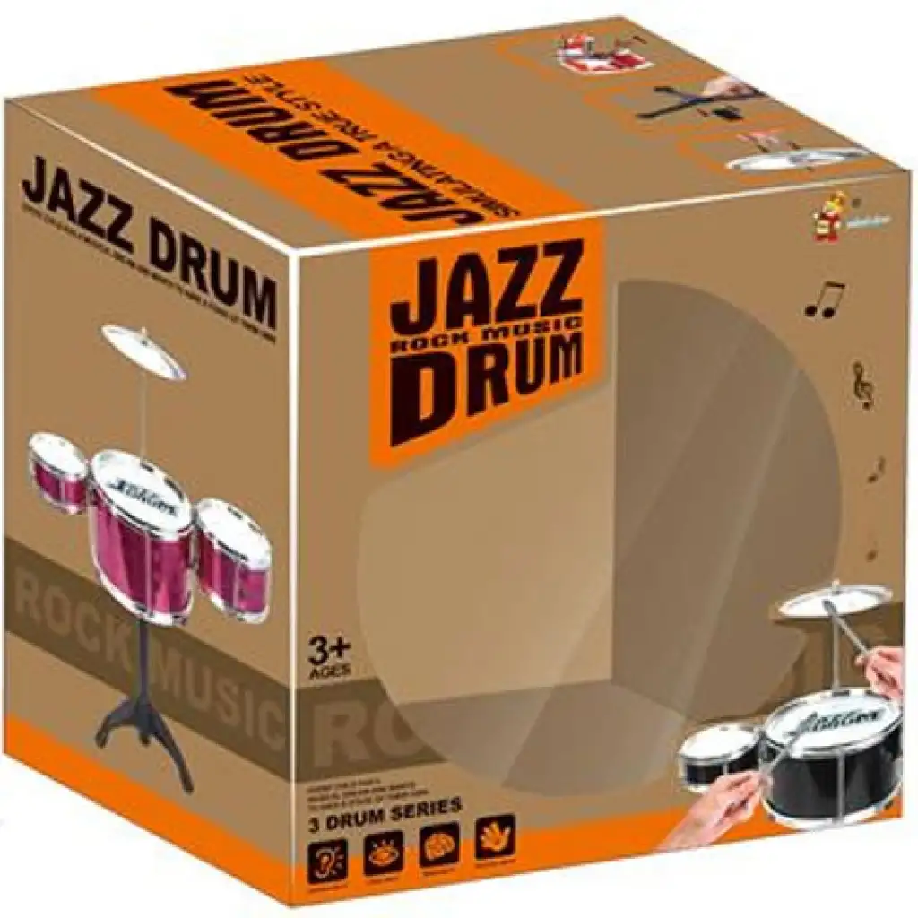 Jazz Drum 4 dielny modrý bicí set so stojanom