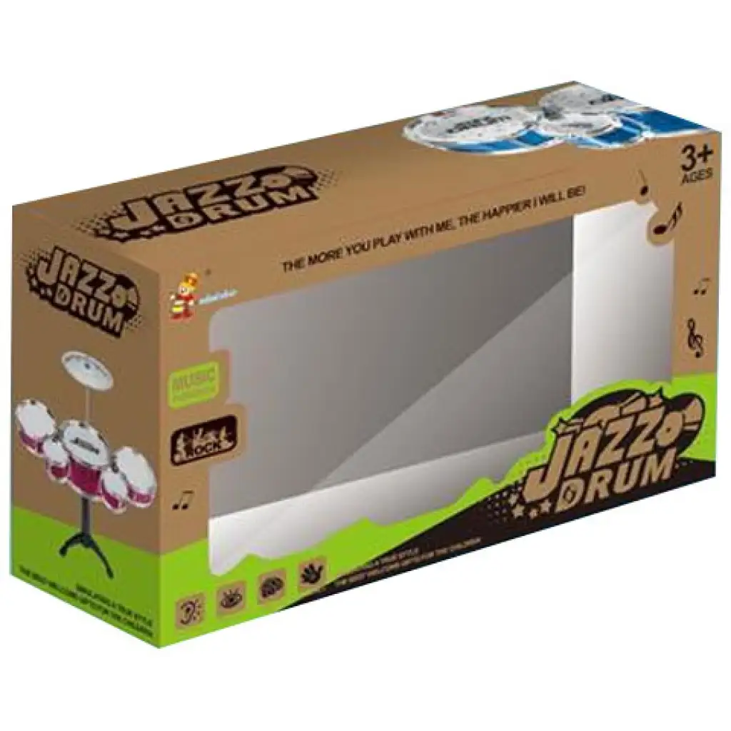 Jazz Drum 6 dielny červený bicí set so stojanom