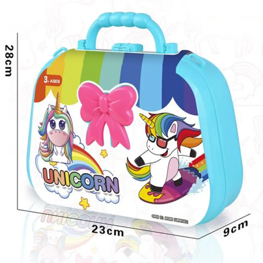 Jednorožec ružový toaletný stolík s príslušenstvom 23x28x9cm