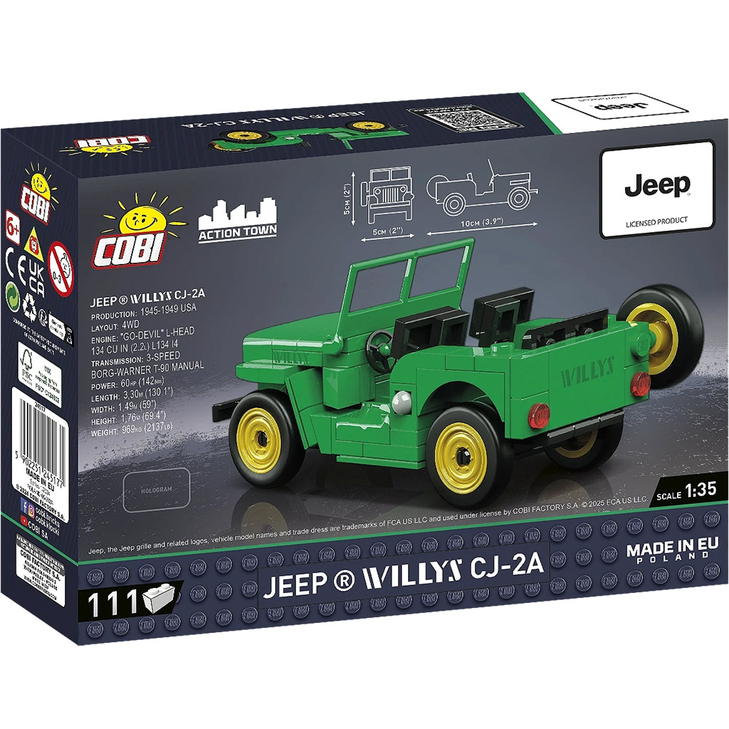 COBI: Jeep Willys CJ-2A stavebnica (24517) kép 4