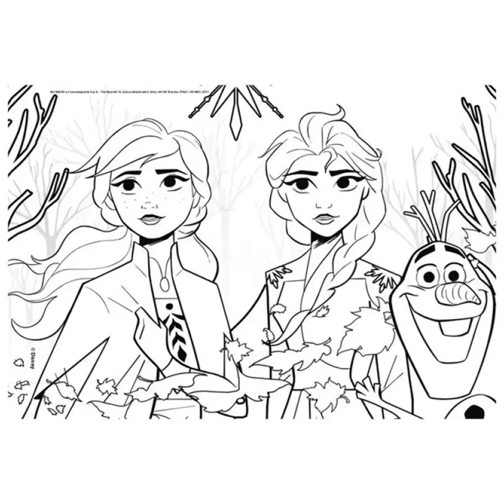 Ľadové kráľovstvo II 2 v 1 maxi puzzle 4x48 ks a omaľovánka 35x25 cm - Lisciani kép 2