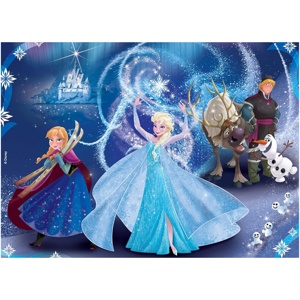 Frozen 2 v 1 24-dielne puzzle a omaľovánka 50x35 cm - Lisciani kép 2