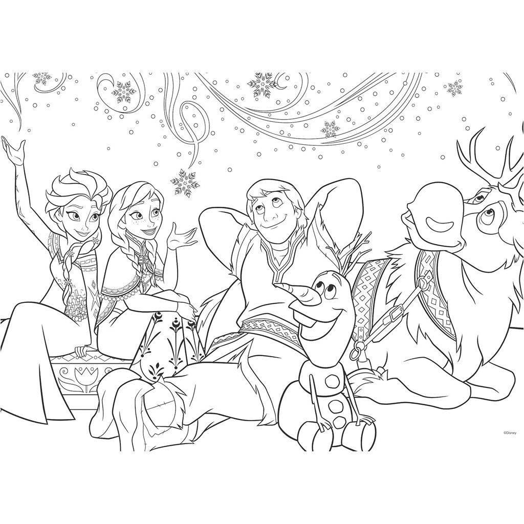 Frozen 2 v 1 24-dielne puzzle a omaľovánka 50x35 cm - Lisciani kép 3