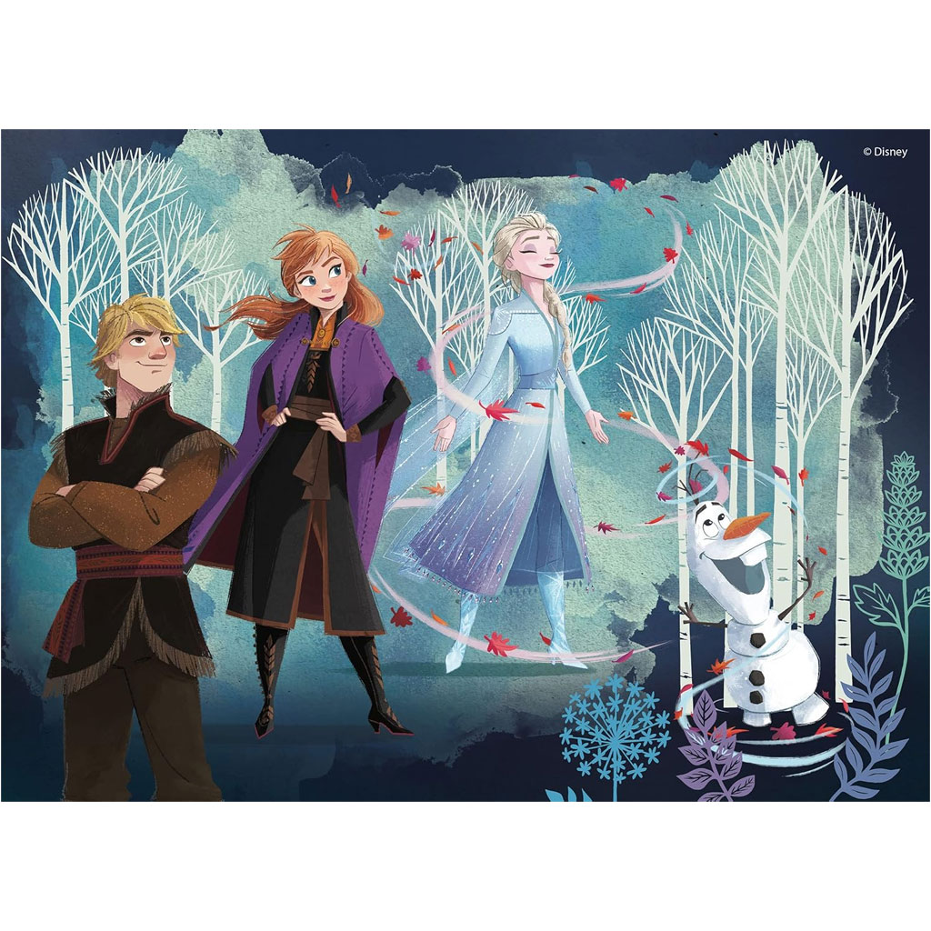 Ľadové kráľovstvo 2 v 1 24-dielne puzzle a omaľovánka 35x25 cm - Lisciani kép 2