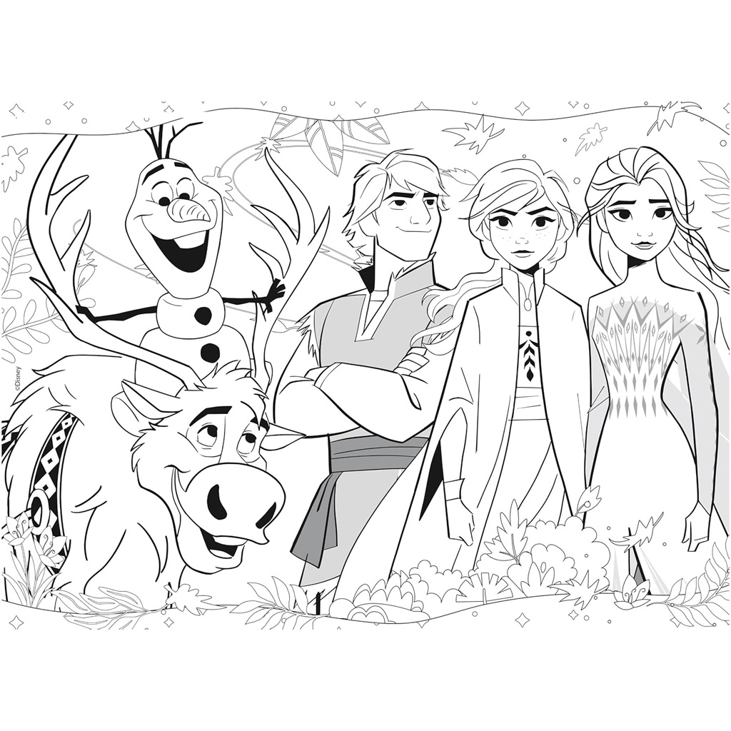 Frozen 2 v 1 s 48-dielnym puzzle a omaľovánkou 35x25 cm - Lisciani kép 3