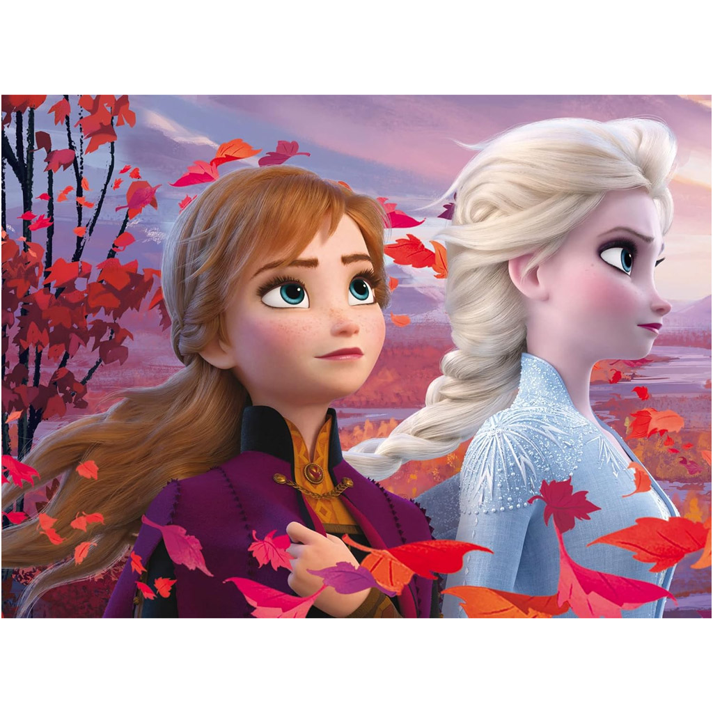 Frozen 2 v 1 60-dielne Eco puzzle a omaľovánka 70x50 cm - Lisciani kép 2