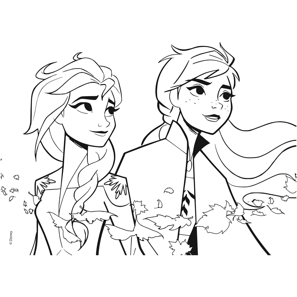 Frozen 2 v 1 60-dielne Eco puzzle a omaľovánka 70x50 cm - Lisciani kép 3