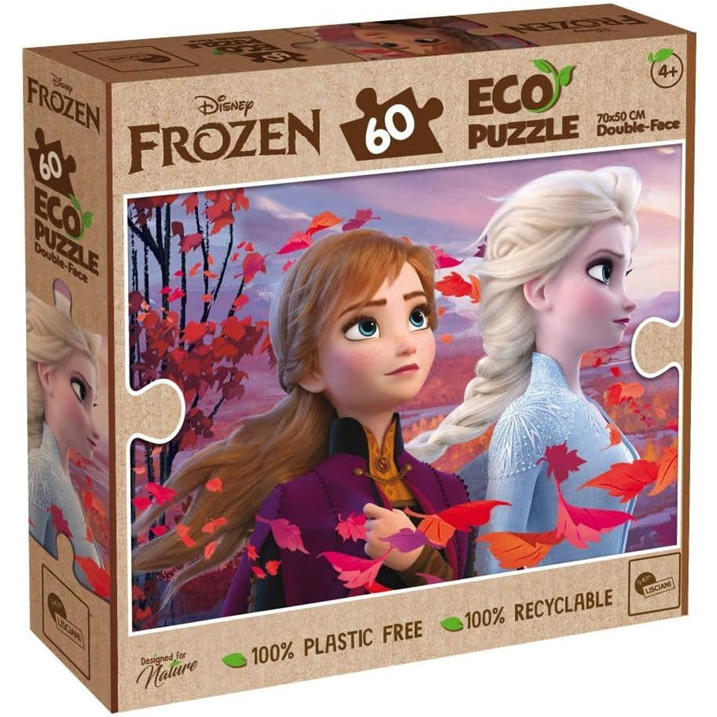 Frozen 2 v 1 60-dielne Eco puzzle a omaľovánka 70x50 cm - Lisciani