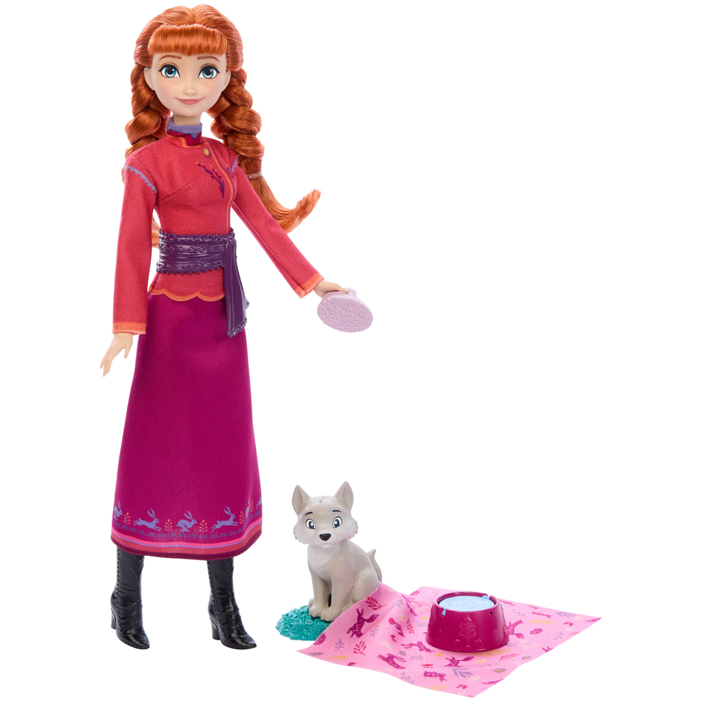 Ľadové kráľovstvo: Anna a malá polárna líška - súprava figúrok, Mattel kép 2