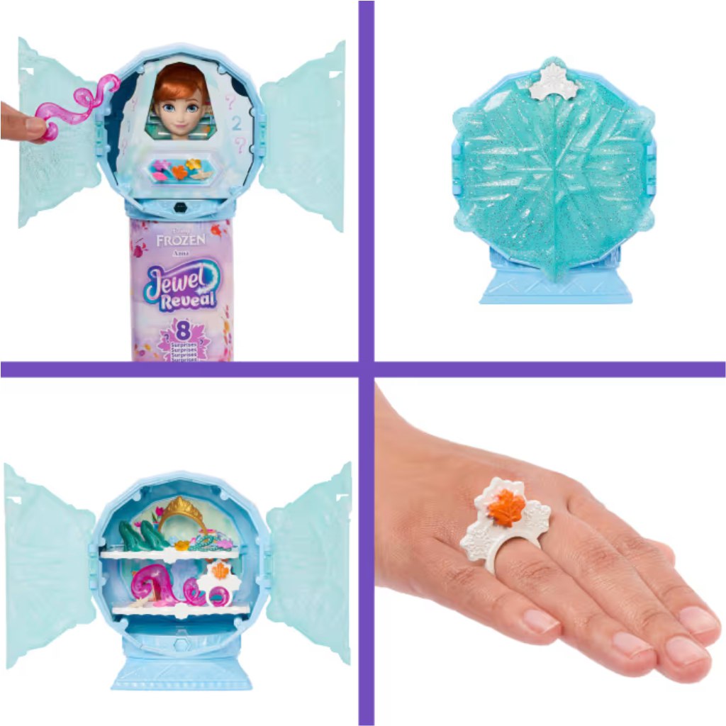 Ľadové kráľovstvo: Krištáľové prekvapenie - bábika Anna - Mattel kép 3