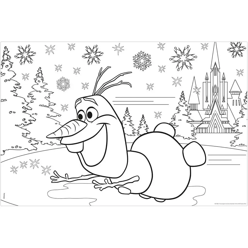 Ľadové kráľovstvo 2 v 1 maxi 35-dielne puzzle a omaľovánka 70x50 cm – Lisciani kép 2