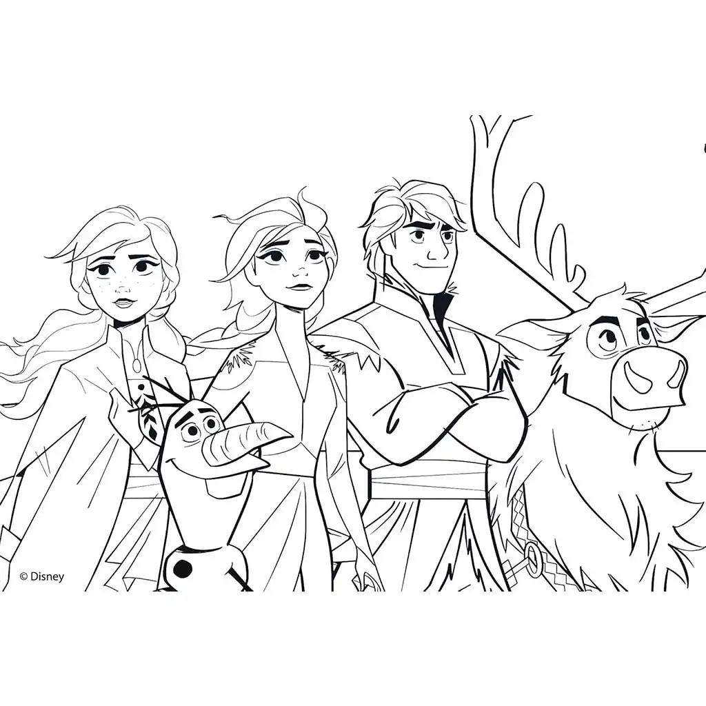 Frozen 2 v 1 maxi 2x24-dielne puzzle a omaľovánka 50x35 cm - Lisciani kép 2