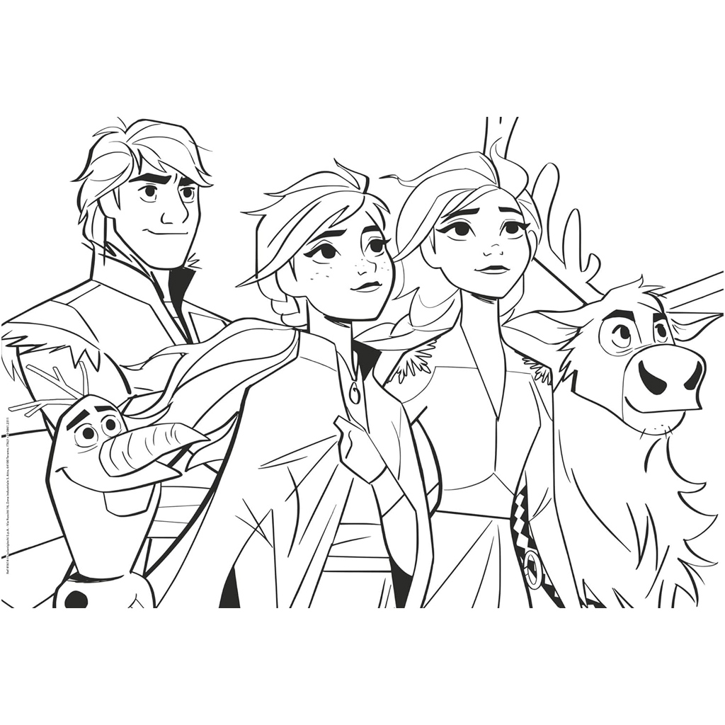 Ľadové kráľovstvo 2 2 v 1 108-dielne puzzle a omaľovánka 50x35 cm - Lisciani kép 3