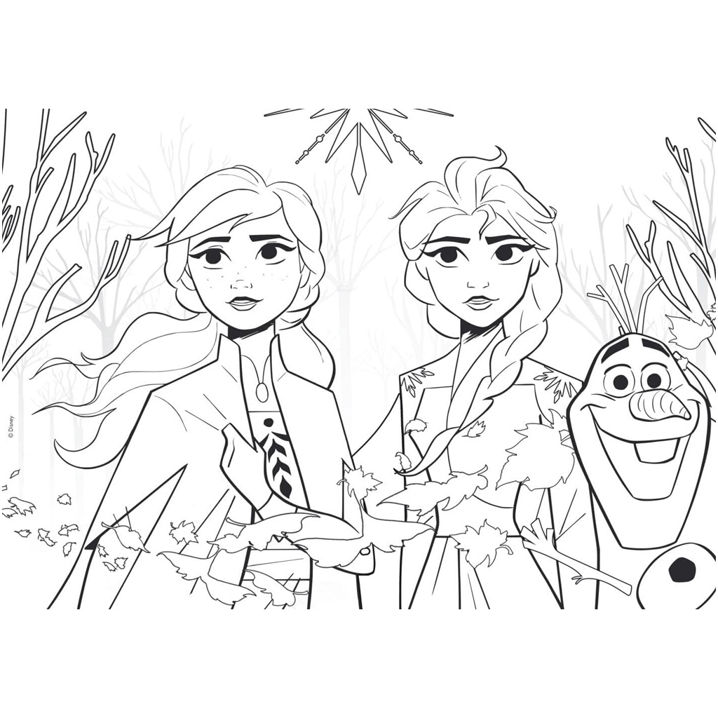 Frozen 2 2 v 1 60-dielne puzzle a omaľovánka 50x35 cm - Lisciani kép 3