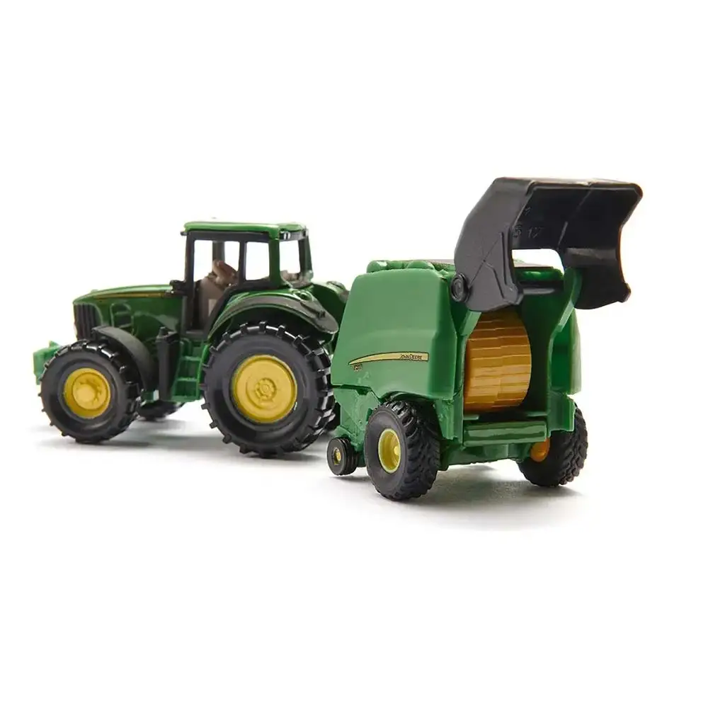 SIKU traktor John Deere s okrúhlym lisom na balíky 1/72 kép 2