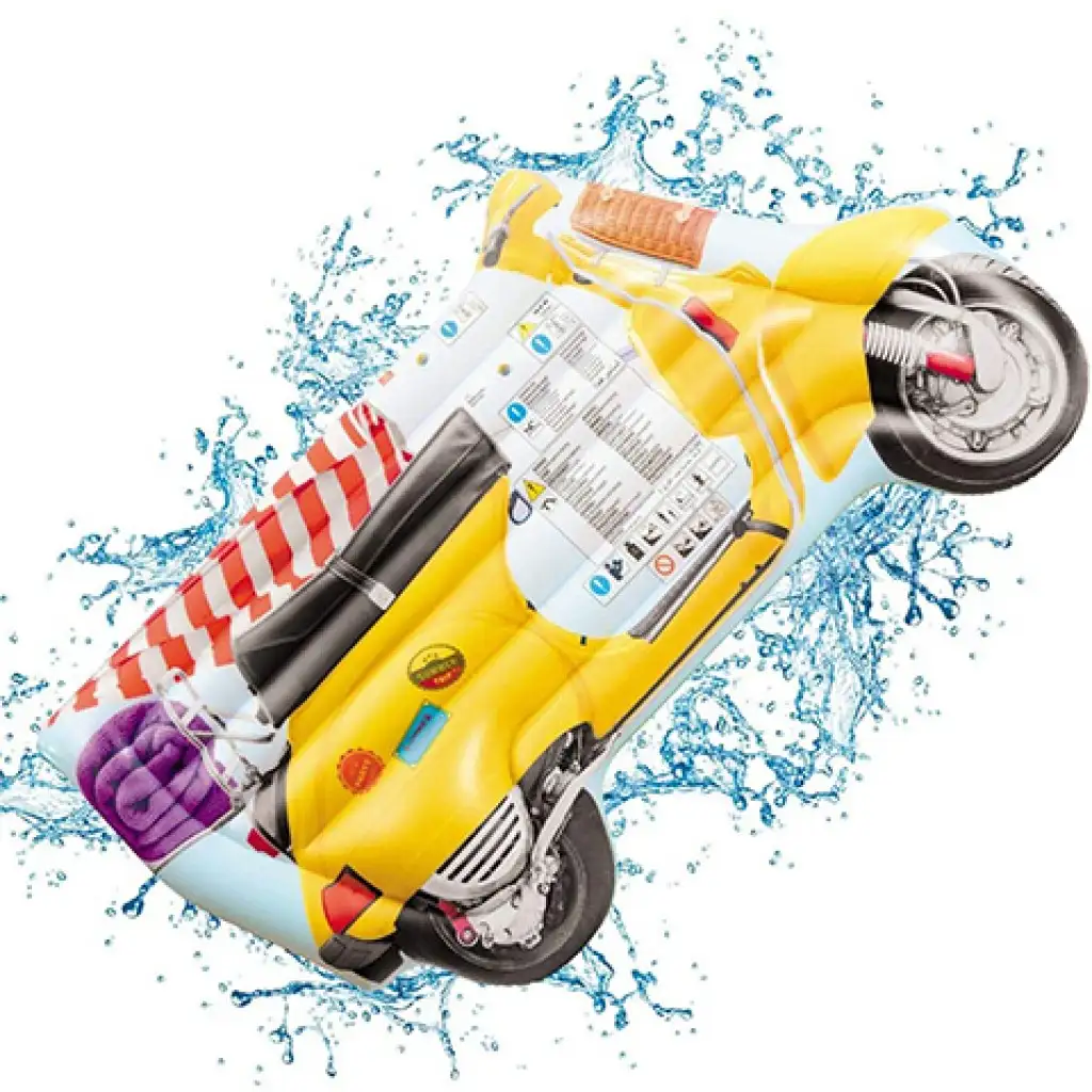 Jumbo Retro motorka gumový matrac 113x193cm - Mondo Toys kép 2