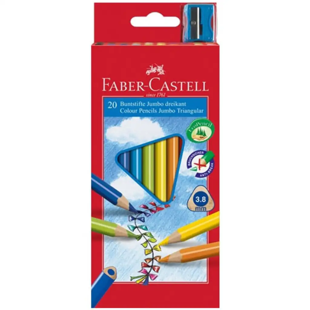 Faber-Castell: Junior farebné ceruzky 20ks+strúhadlo
