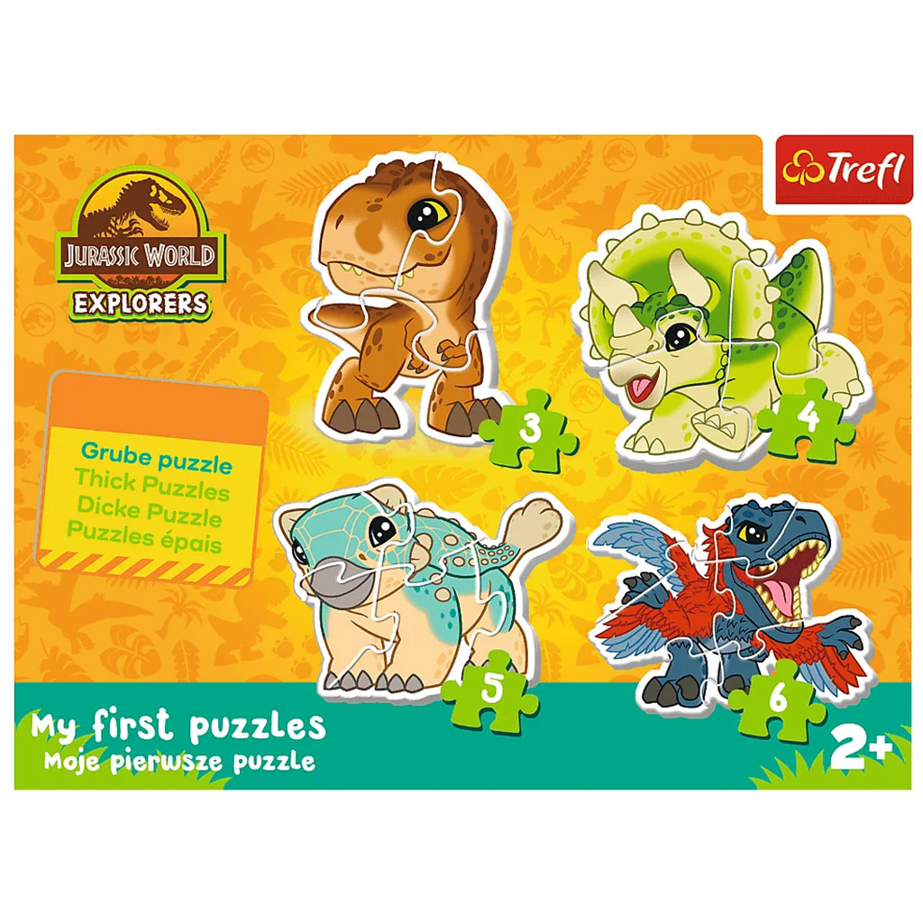Jurský svet: Roztomilé dinosaury - Prvé Baby puzzle 3-4-5-6 dielikov - Trefl kép 2
