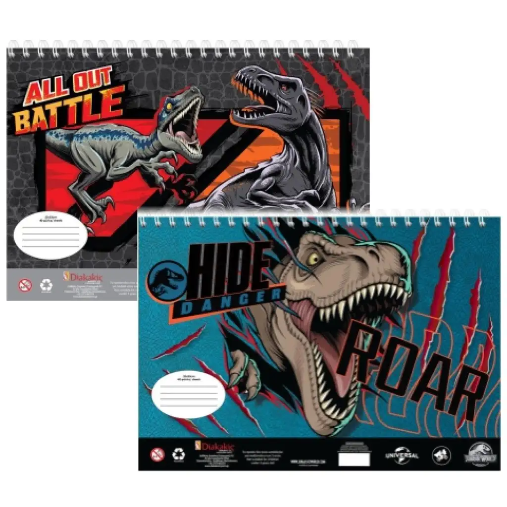 Jurassic World: Skicár s nálepkami a šablónou