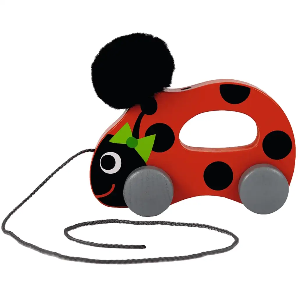 Valčekujúca lienka drevená ťahacia hračka - Trefl kép 2