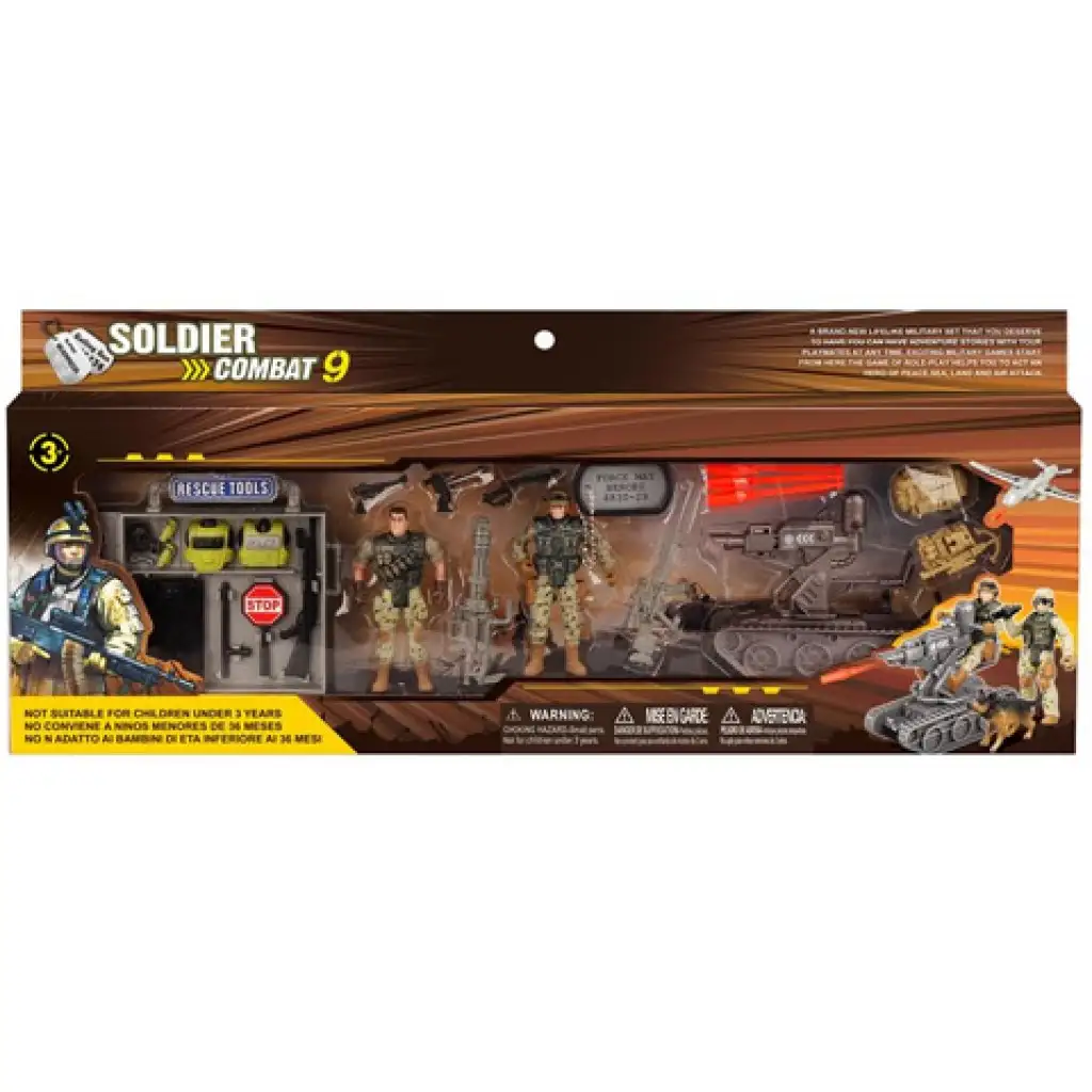 Combat Force 9 Katonai játék szett önjáró löveggel kép 1