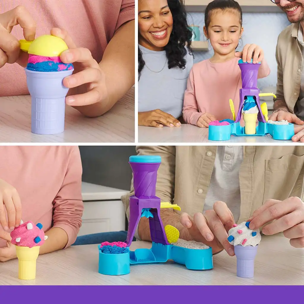 Kinetic Sand: Sada na výrobu zmrzliny z modelovacieho piesku 396g - Spin Master kép 2