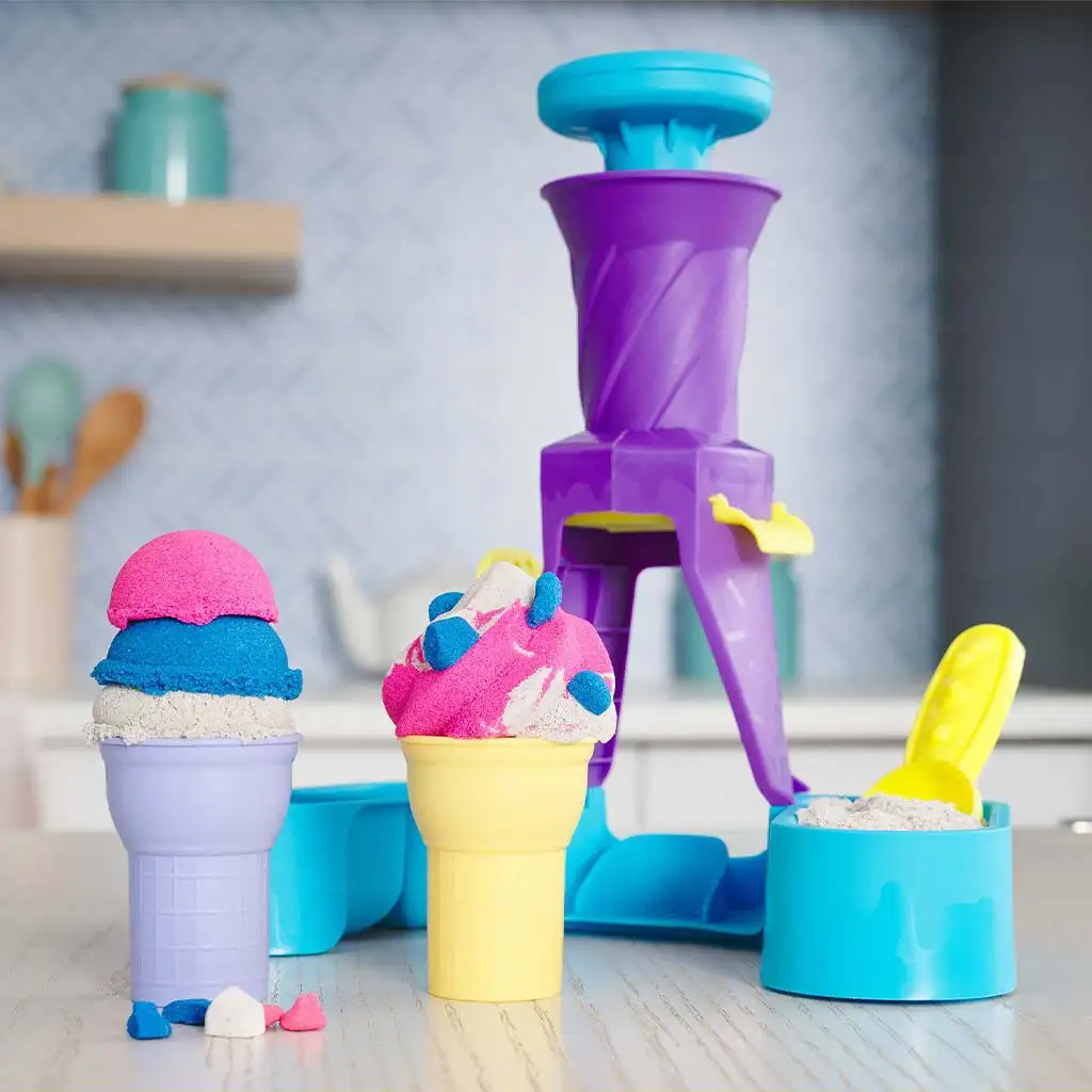 Kinetic Sand: Sada na výrobu zmrzliny z modelovacieho piesku 396g - Spin Master kép 4