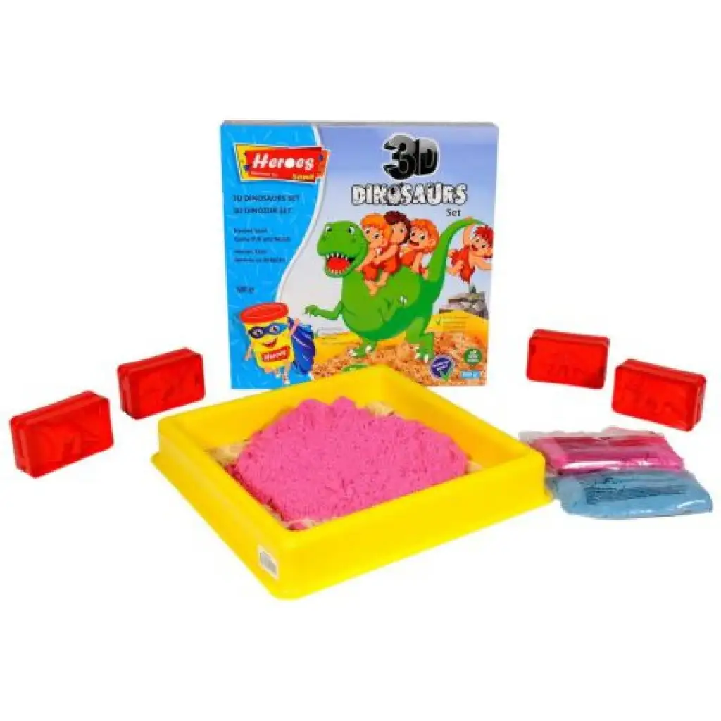 Kinetic Sand: Heros dinosauří alebo poníková plastelína s doplnkami, 500 g kép 2