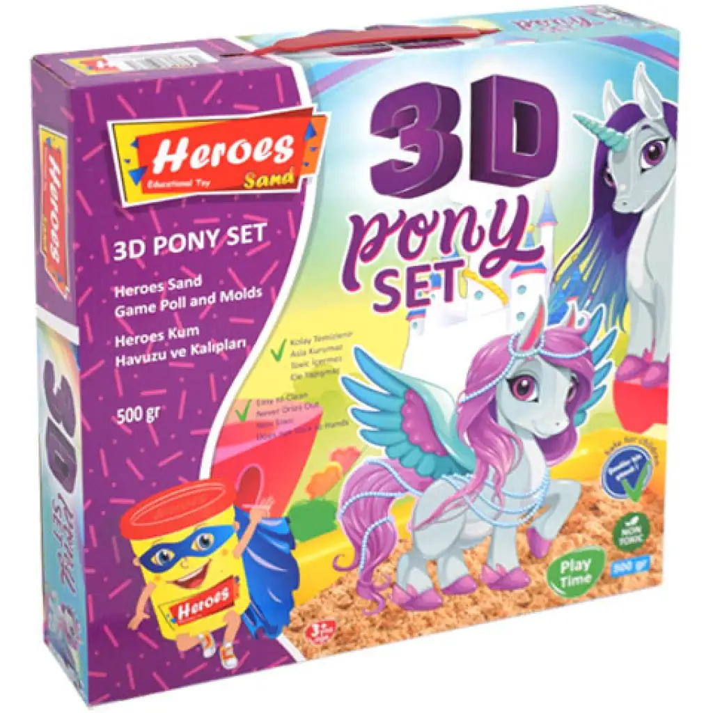 Kinetic Sand: Heros dinosauří alebo poníková plastelína s doplnkami, 500 g kép 3