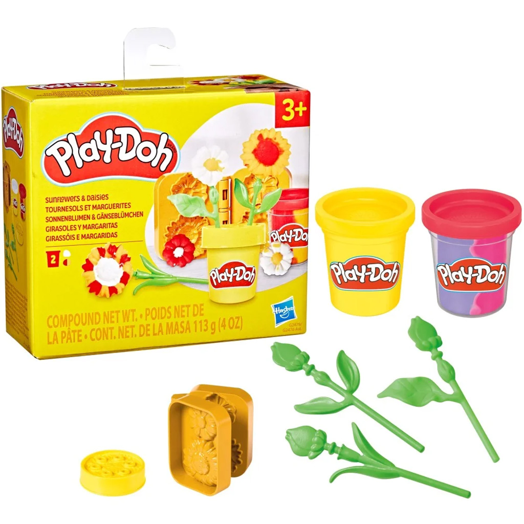 Play-Doh: Malé kvety – Sada modelovacej hmoty slnečnica a sedmokráska – Hasbro kép 2