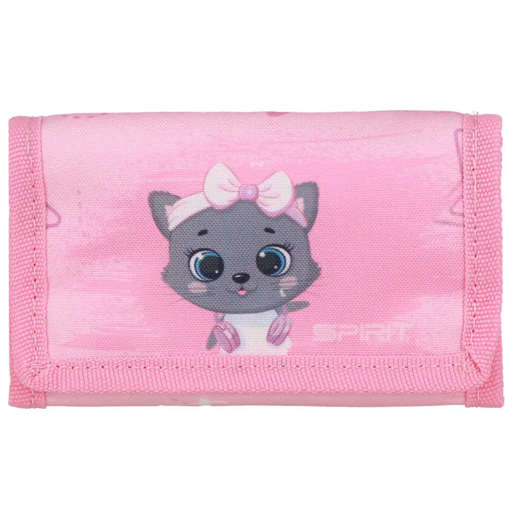 Spirit: Šedý školský batoh s mačkou, 5-dielna súprava 38x17x28cm kép 4