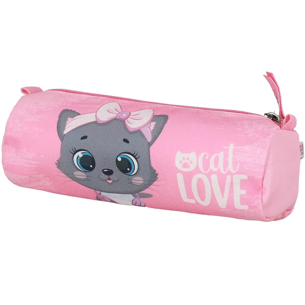 Spirit: Šedý školský batoh s mačkou, 5-dielna súprava 38x17x28cm kép 6