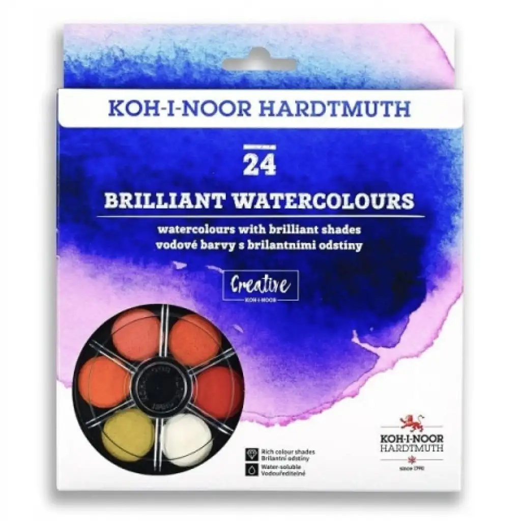 ICO: KOH-I-NOOR 24 brilliáns színű vízfesték szett kép 1