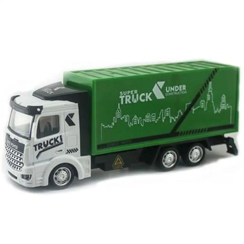 Kontajnerové nákladné auto s naťahovacím pohonom, so svetlom a zvukom 1/48