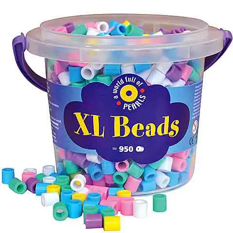 Koráliky veľkosti XL vo vedierku 950ks pastelové