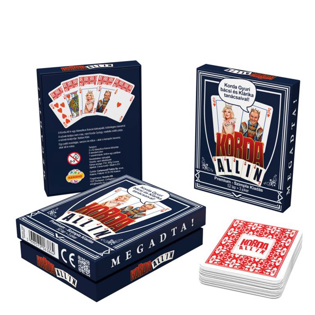 Korda All-In Prémiový francúzsky balíček kariet (52 kariet + 3 žolíky) kép 3