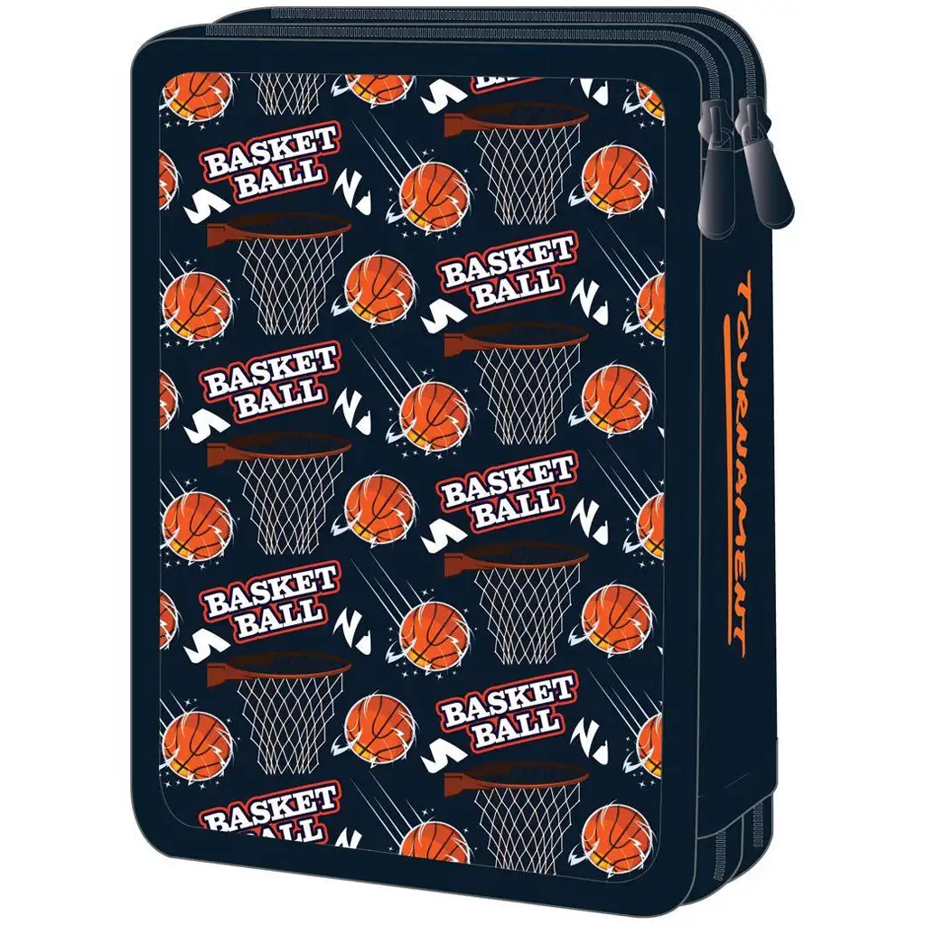 Luna: Must Team basketbalový dvojposchodový plne vybavený peračník s motívom basketbalu kép 2