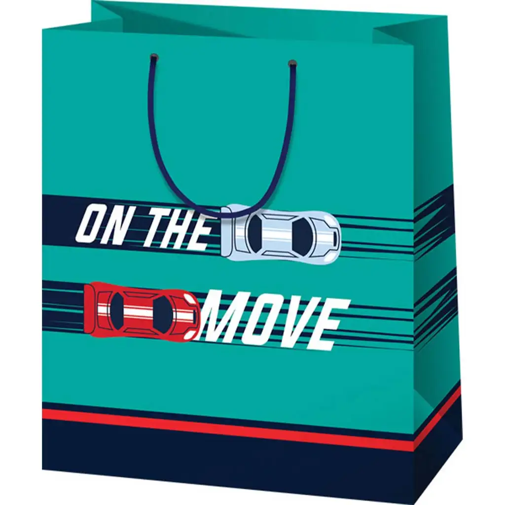 Športové auto strednej veľkosti darčeková taška 18x23x10cm