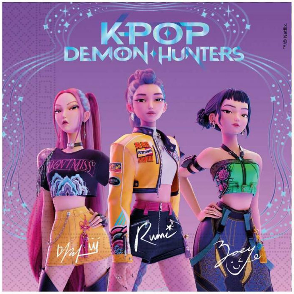 K-Pop Démonvadászok papírszalvéta szett - 2 rétegű, 33x33cm, 20db kép 1
